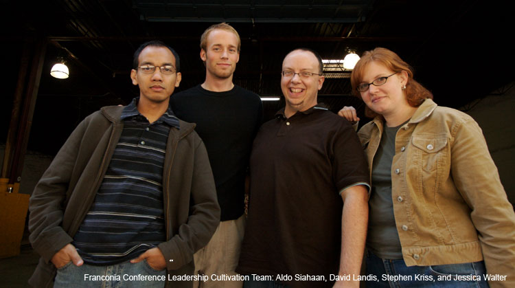 Franconia Conference Leadership Cultivation Team: Aldo Siahaan, David Landis, Stephen Kriss, and Jessica Walter
